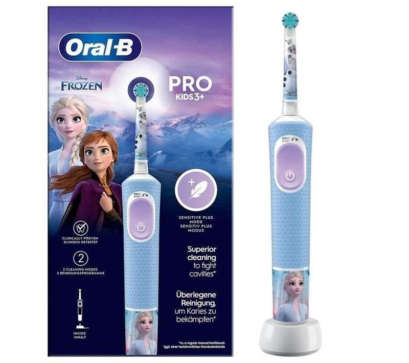Brosse à Dents Électrique Oral-b Pro Kids 1 Manche La Reine Des Neiges, 1 Brossette , 3 Ans Et Plus