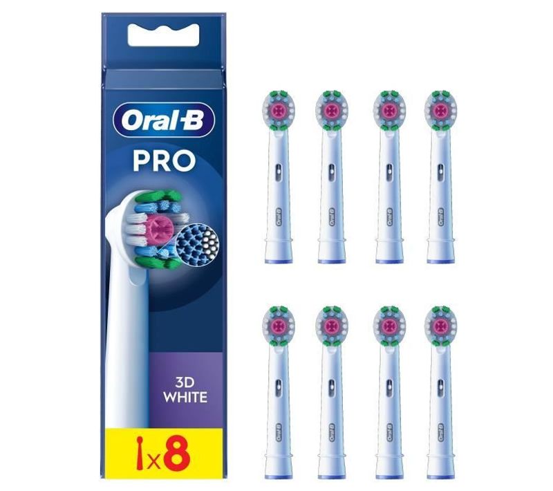 Brossettes Oral-b - 3d White - Pack De 8 Brossettes Pour Brosse à Dent Électrique