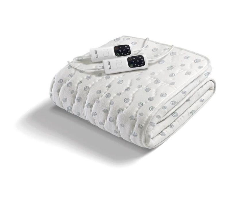 Surmatelas Chauffant - 2 Places Adapto, 150x160 Cm - 6 Températures Chauffage Rapide - 100