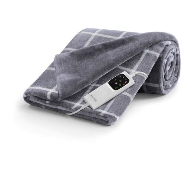 Couverture Chauffante - Imetec - 150x110 Cm - 6 Températures - Tissu Toucher Velours Et Sherpa