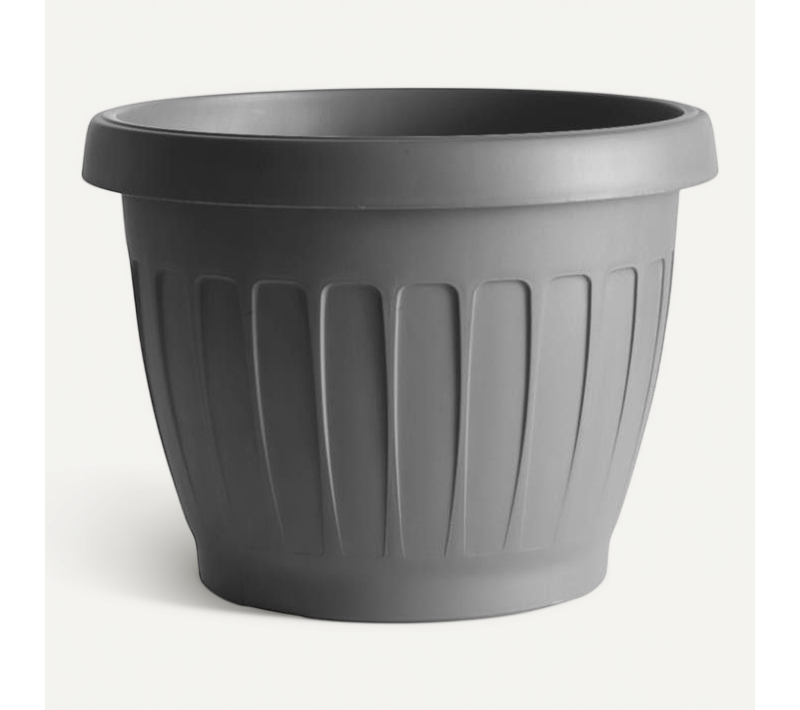 Pot De Fleurs - Terra - D 40 Cm - Gris