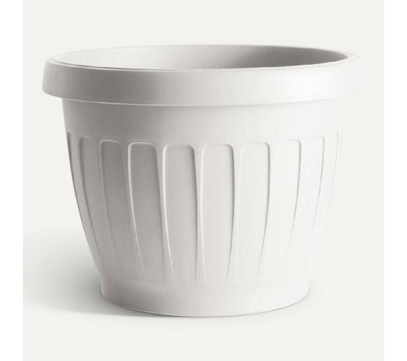 Pot De Fleurs - Terra - D 40 Cm - Blanc