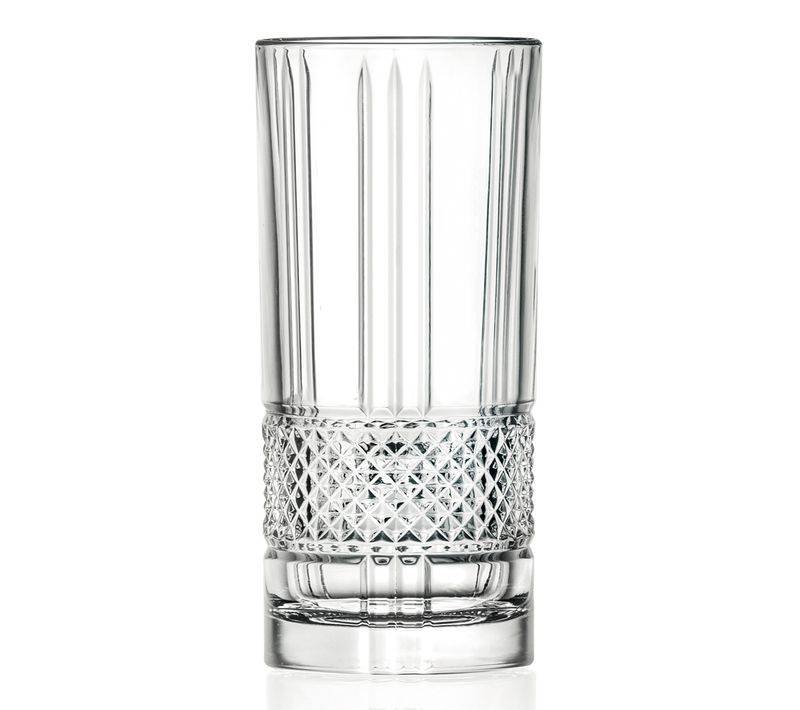 Chope Haute Brillante 37 Cl (lot De 6) En Verre Cristallin