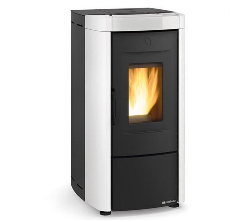 Poêle à Granulés De Bois 7kw Blanc/noir Moiraevoblanc