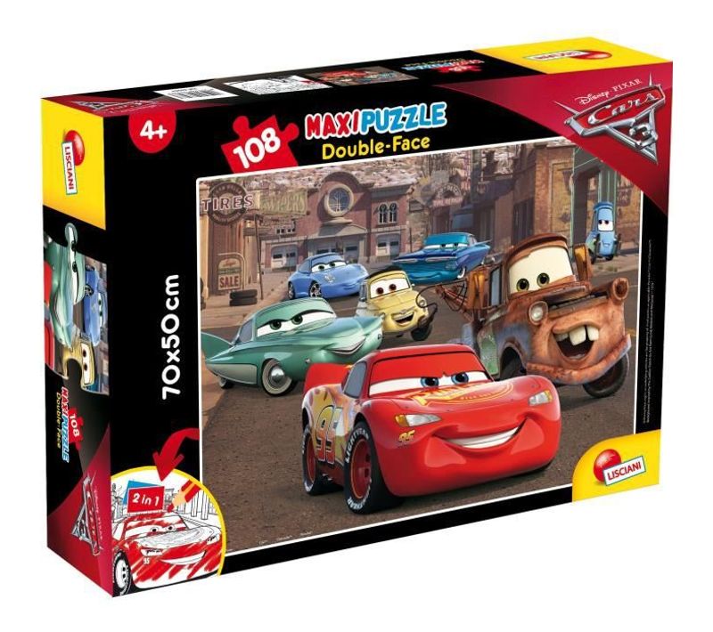 Disney Puzzle Double Face Maxi Floor 108 Cars 3 Racer