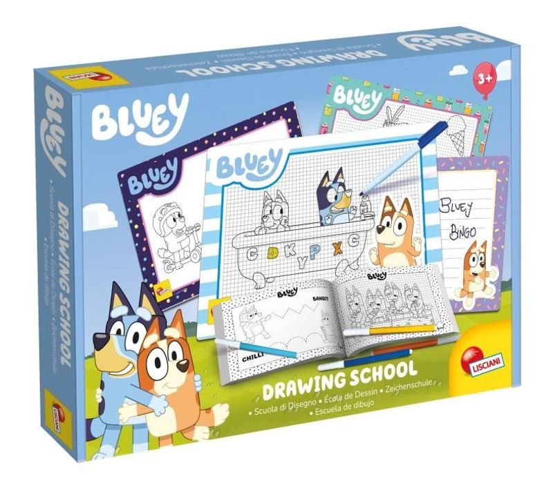Ecole De Dessin - Bluey Drawing School - Kit Complet Pour Apprendre à Dessiner - Lisciani
