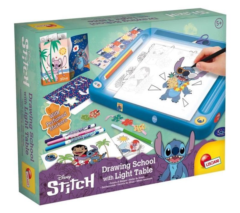 Kit De Dessin - Liscianigiochi - Stitch - Table Lumineuse - Modeles, Feutres