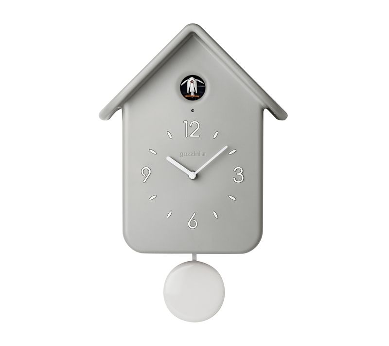 Horloge Murale 39 Cm Avec Pendule Gris Clair