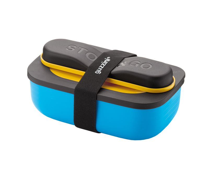 Boîte À Lunch Ocre Avec Couverts De Voyage Store And Go