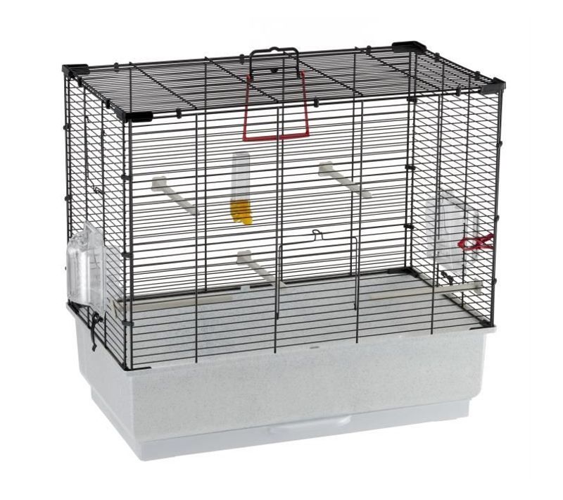 Cage Canaris - Piano 4 - 59 X 33 X 55 Cm - Noir