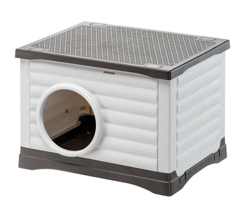 Niche - Petvilla 60 - 54 X 43 X 38,5 Cm -  Blanc / Gris