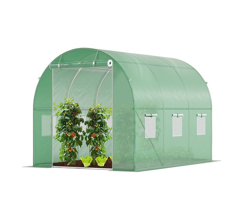 Serre De Jardin Tunnel 6m2 En Acier Galvanise