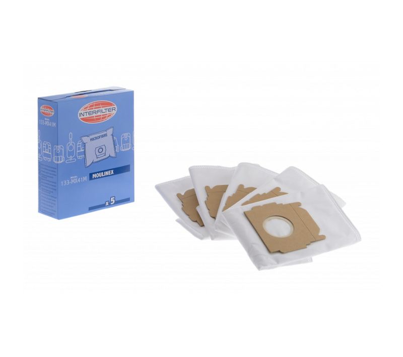 Sacs Microfibres Adaptable Par 5 133-mx41m 900196130/0 Pour Aspirateur Lloyds, Moulinex, Satrap