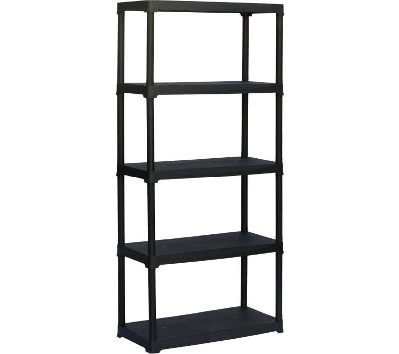 Etagère 5 Tablettes - Noir - 90 X 40 X 176 Cm