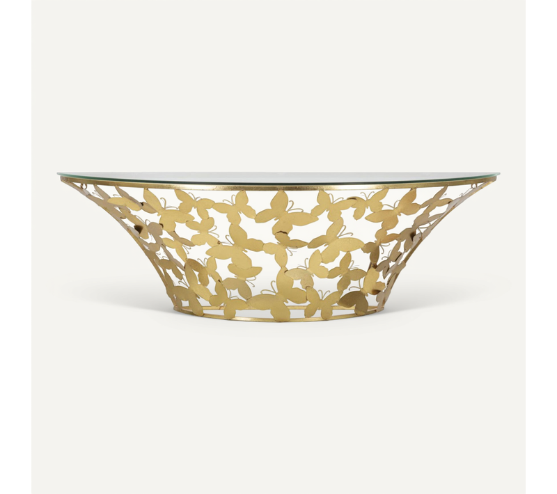 Console Murale Design "butterfly" 120cm Doré