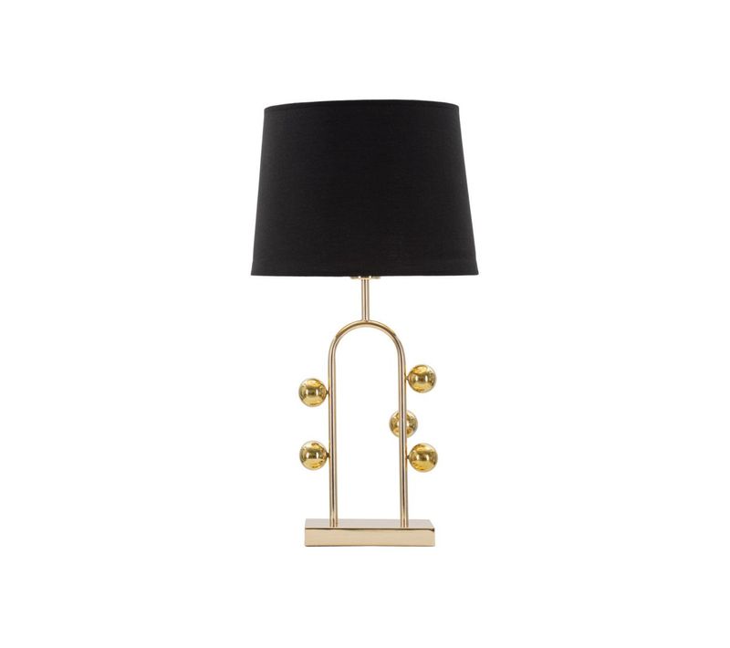 Lampe À Poser En Métal "bubble" 61cm Or et Noir