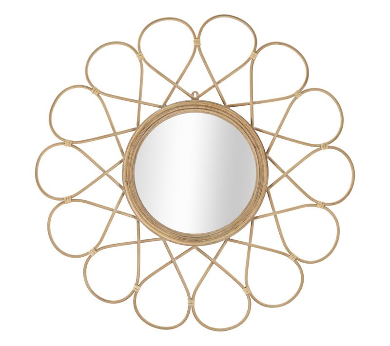 Miroir Mural Déco "almeria" 65cm Naturel