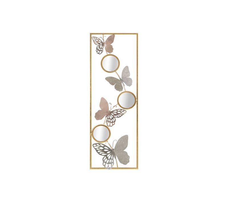 Décoration Murale Encadrée 3 Miroirs "butty" 90cm Multicolore