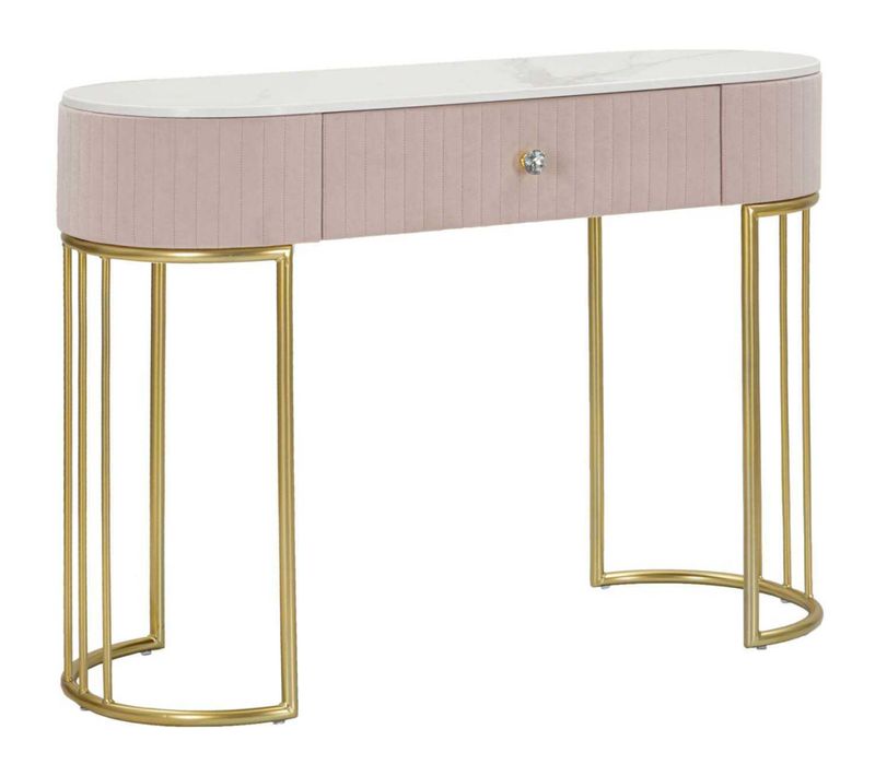 Console En Métal Montpellier 100 X 43 X 74 Cm Rose