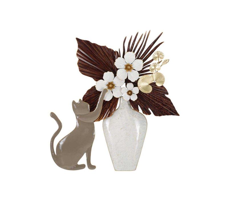 Décoration Murale En Métal Cat 54.6 X 8.9 X 59.7 Cm
