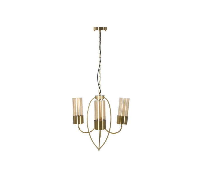 Lampe Suspension 3 Têtes "versailles" 60cm Doré