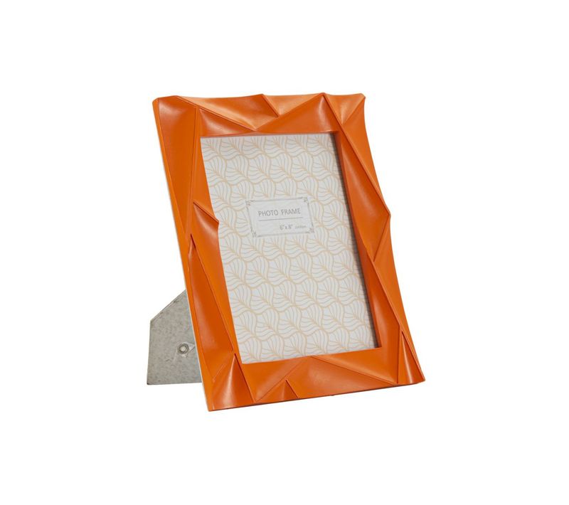 Cadre Photo Déco En Résine "orangy" 15x20cm Orange