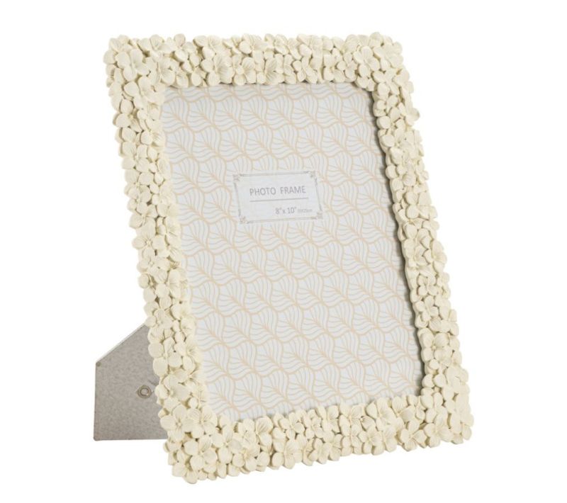 Cadre Photo Déco Fleurs "floty" 20x25cm Crème
