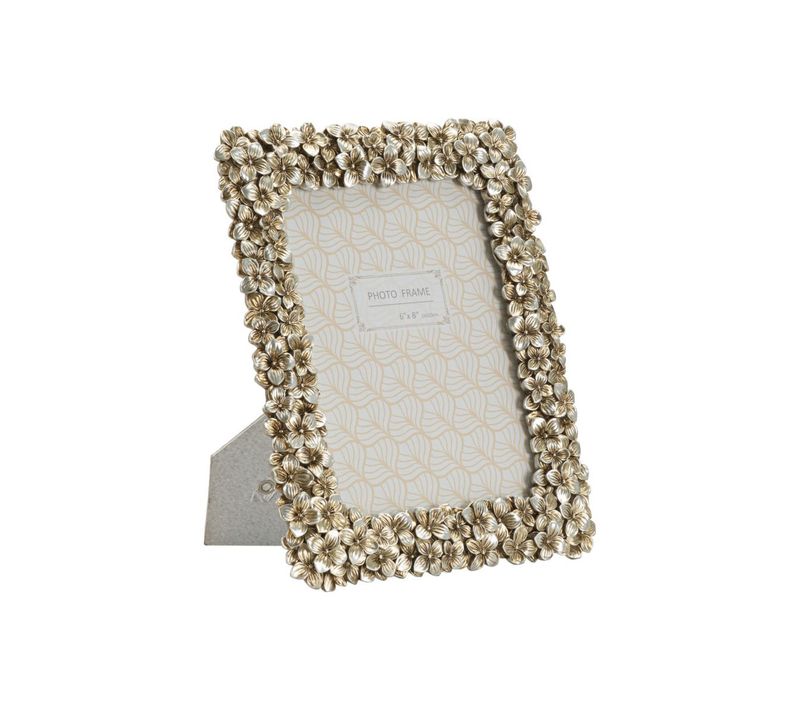 Cadre Photo Déco Fleurs "flolly" 15x20cm Argent
