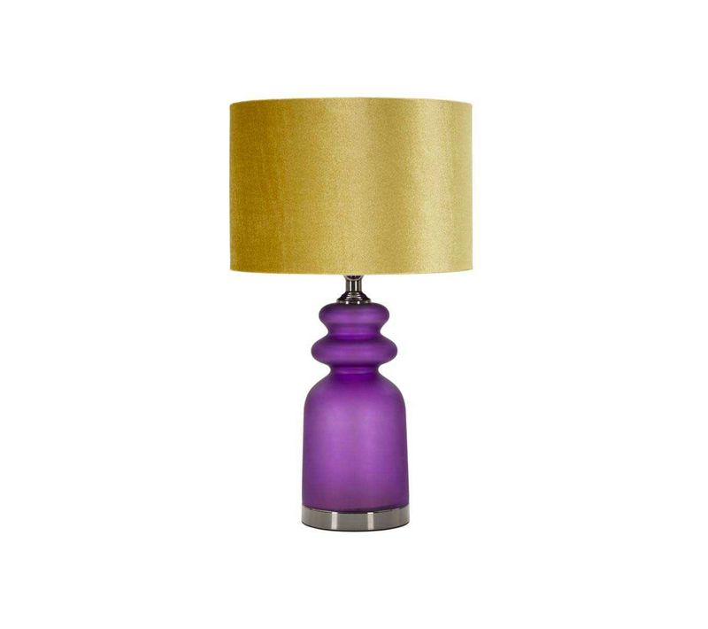 Lampe à Poser En Verre Et Métal Milva 32.5 X 57.5 Cm