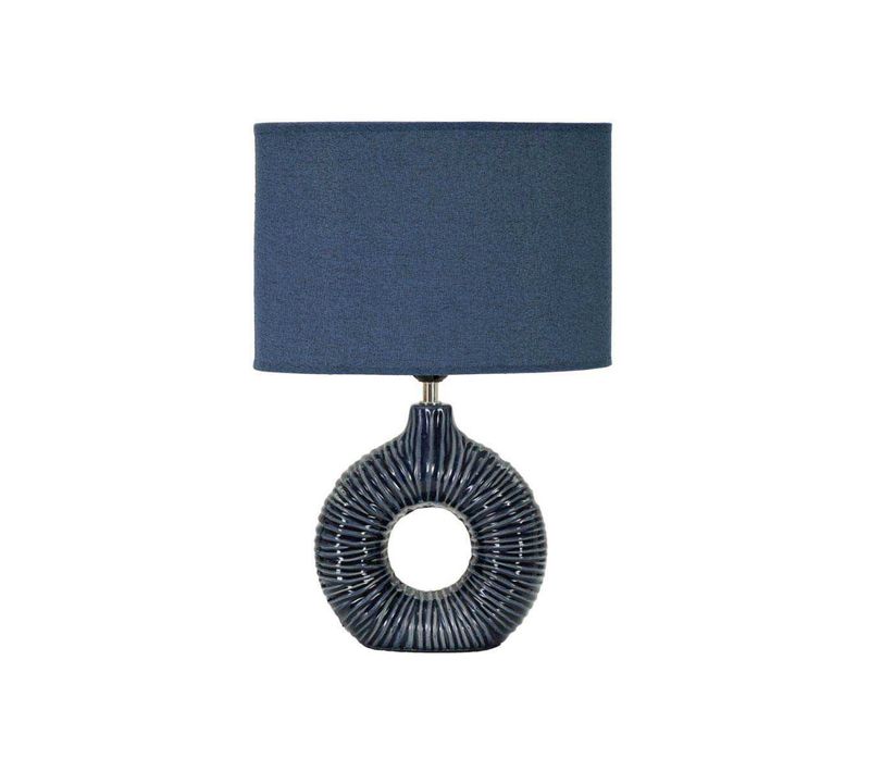 Lampe à Poser En Céramique Seta 28.5 X 15 X 43 Cm Bleu