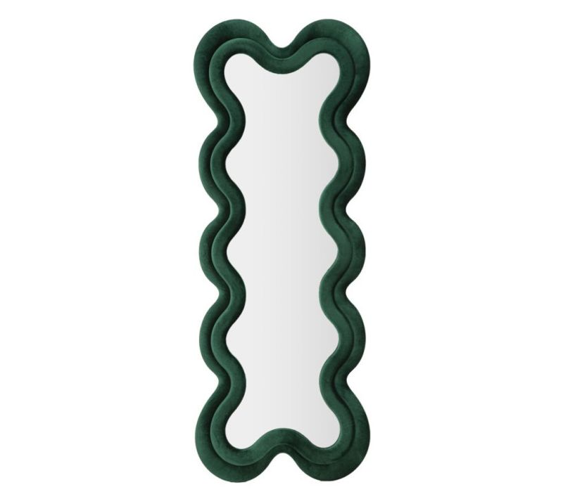 Miroir Mural En Velours "monica" 160cm Vert