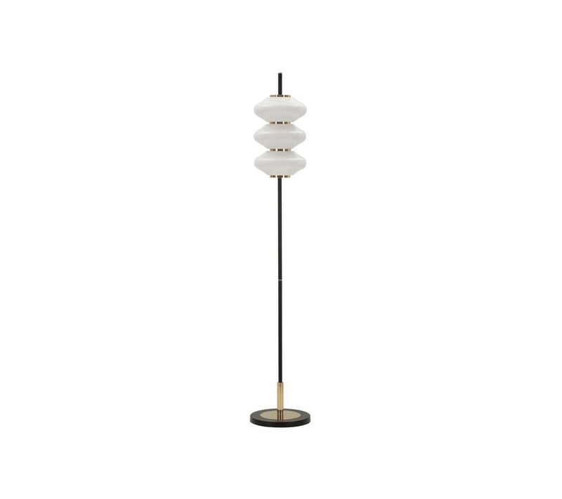 Lampadaire En Métal Et Verre 30 X 168 Cm Vintage