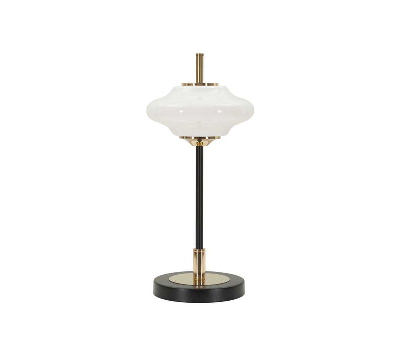 Lampe à Poser En Métal Et Verre 22 X 46 Cm Vintage