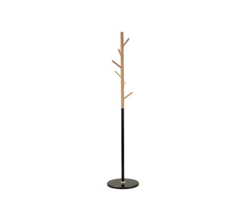 Porte-manteau En Bois "tree" 172cm Noir et Naturel