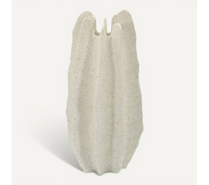 Vase Design En Résine "ester" 50cm Blanc