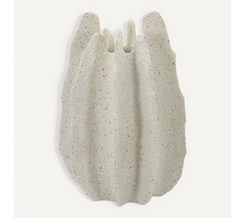 Vase Design En Résine "ester" 40cm Blanc