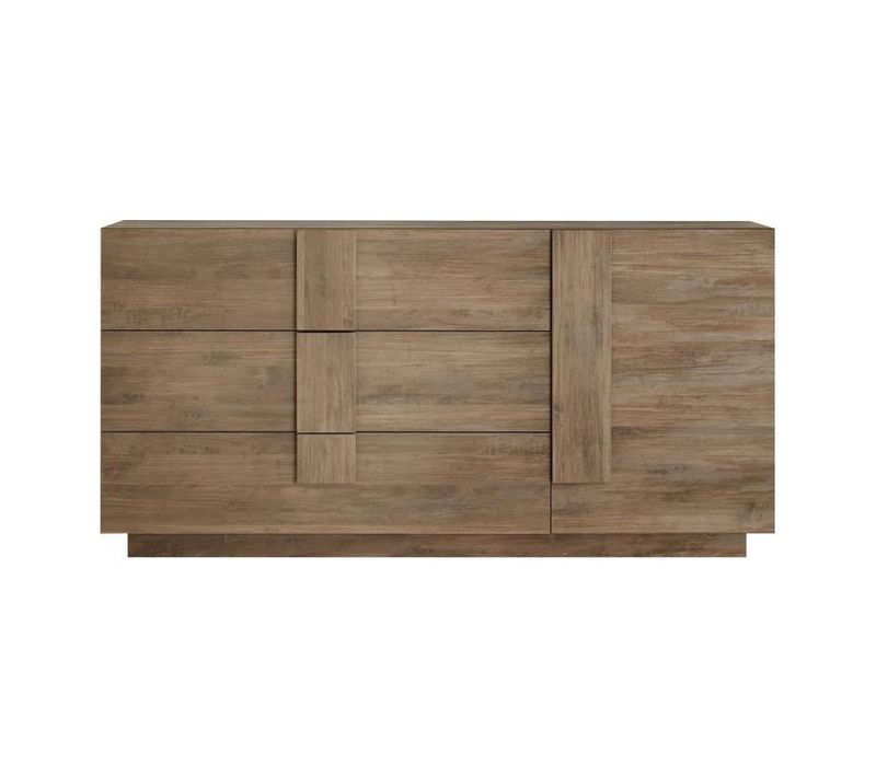 Buffet Juliana 1 Porte 3 Tiroirs Decor Chene Mercure L 182xp44xh90 Cm