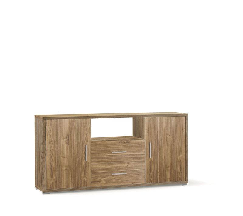 Armoire 2 Portes 2 Tiroirs H174 L84 Kit - Marron