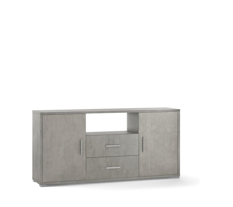 Armoire 2 Portes 2 Tiroirs H174 L84 Kit - Métal-clair