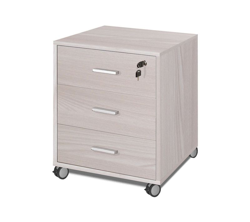 Commode 3 Tiroirs Sur Roulettes Épaisseur 18mm - Beige