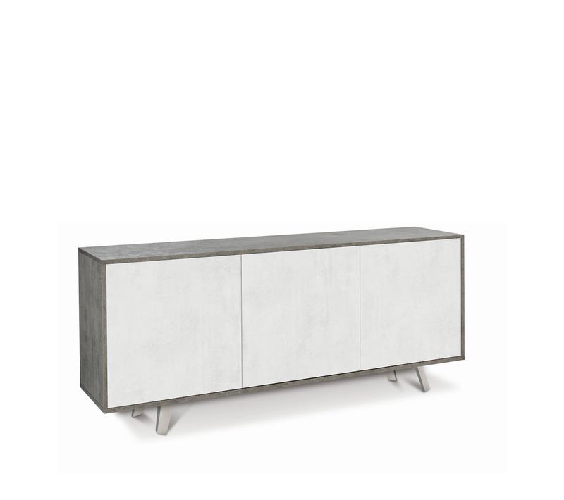 Buffet 3 Portes Kit - Métal-clair Et Gris