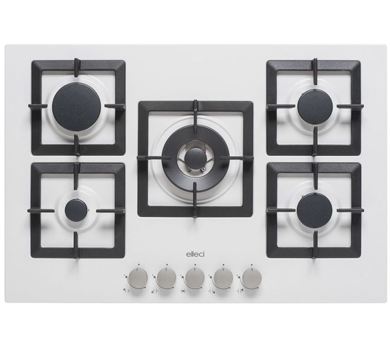 Plaque Gaz Encastrable Plano 75 Tcc Blanc Gaz 5 Foyers