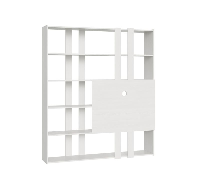 Bibliothèque Avec Support TV Kato H Frêne Blanc