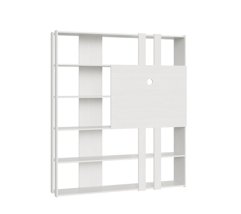 Bibliothèque Avec Support TV Kato L Frêne Blanc