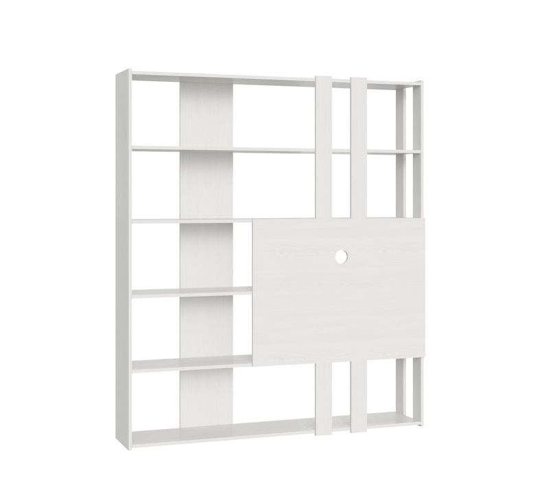 Bibliothèque Avec Support TV Kato M Frêne Blanc