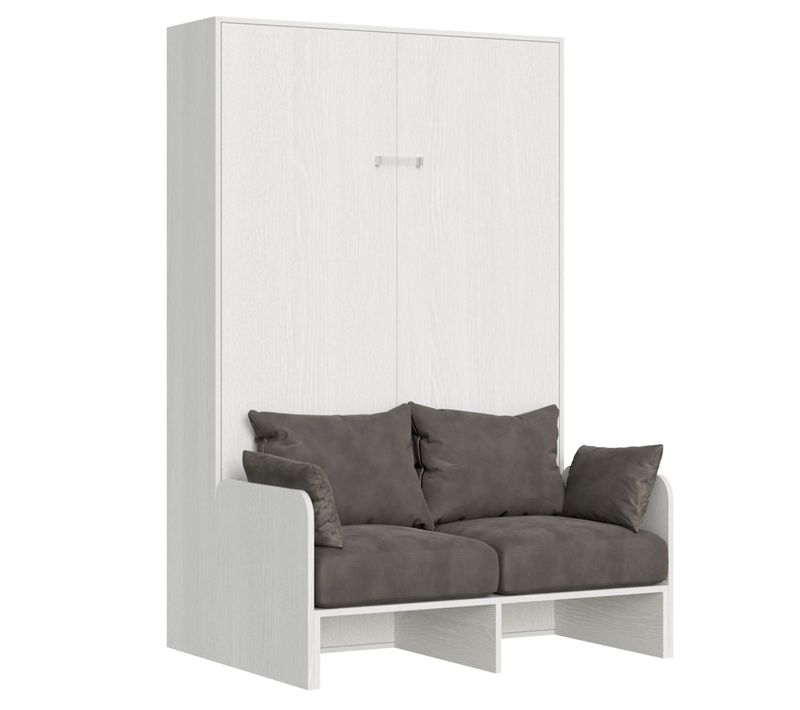 Lit Escamotable Vertical 140 Kentaro Sofa Frêne Blanc