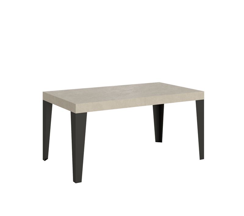 Table Extensible 90x160/420 Cm Flame Cachemire Pieds Anthracite