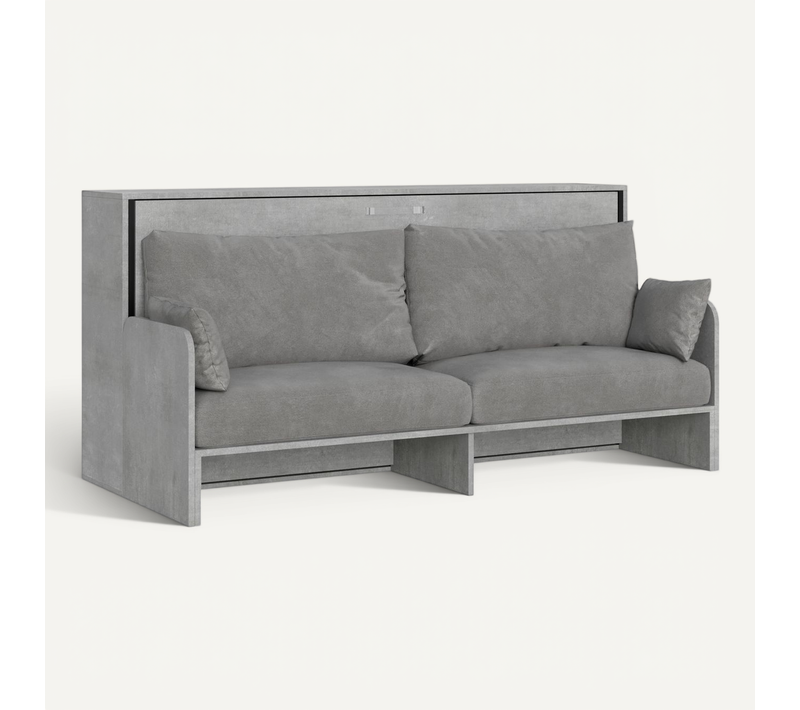 Lit Escamotable Horizontal 1 Couchage 85 Kando Sofà Gris Béton - Alessia 20