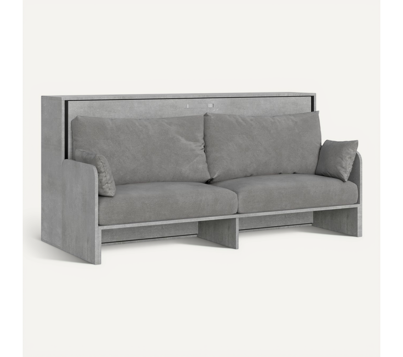 Lit Escamotable Horizontal 1 Couchage 85 Kando Sofà Avec Matelas Gris Béton - Alessia 20