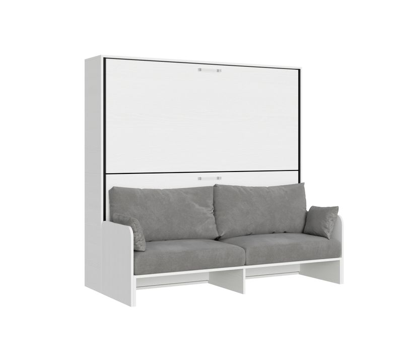 Lit Escamotable Horizontal Superposé 2 Couchages 85 Kando Sofà Frêne Blanc - Alessia 20